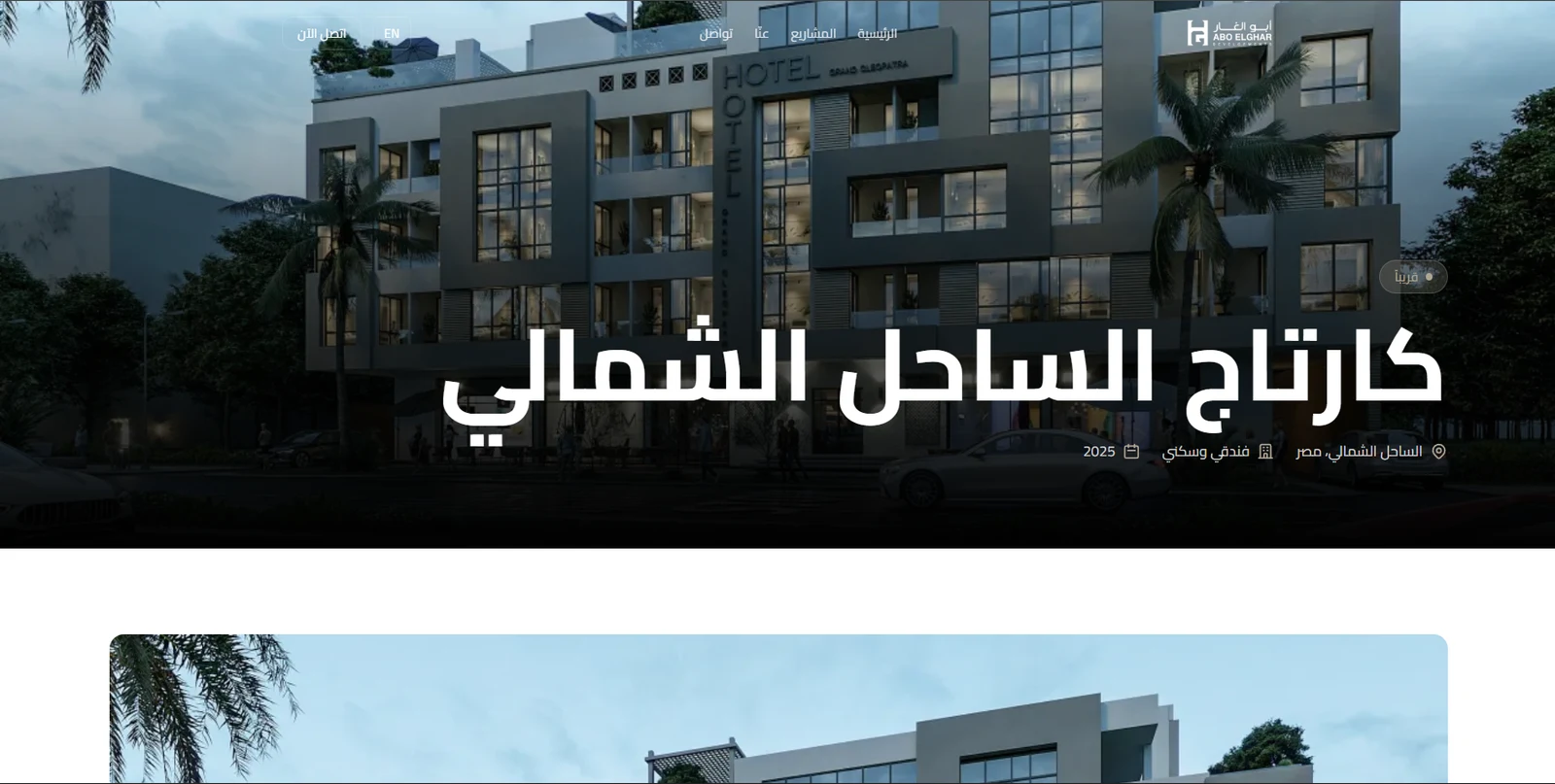 واجهة تفاصيل المشروع